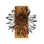 Wallity Daisy - Escultura de pared en Negro y Nogal